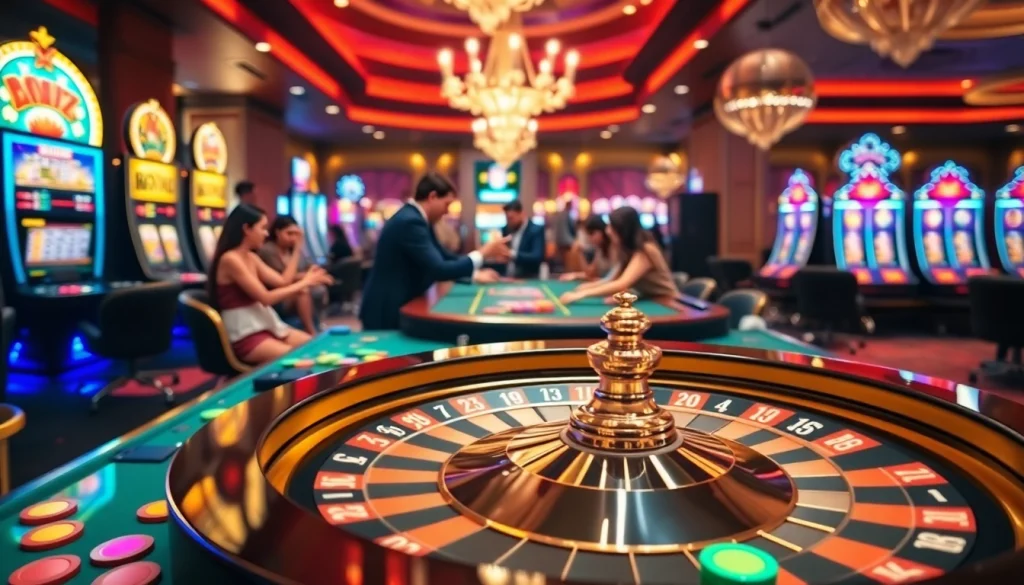 Open88 casino players putting bets on a roulette wheel, exuding excitement and anticipation during gameplay.